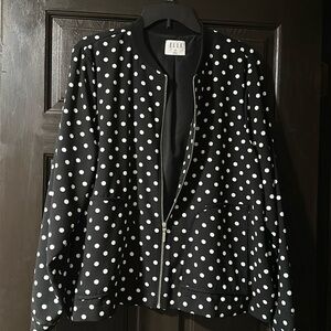 Elle Polkadot Zip Up Work Jacket